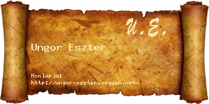Ungor Eszter névjegykártya