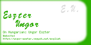 eszter ungor business card